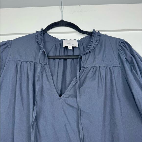 Cinq à Sept Jessalyn Cotton Blend Double Layer Navy Mini Dress Size Large - Picture 6 of 14